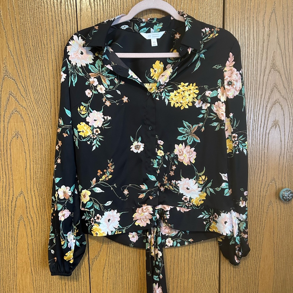 Floral button up blouse